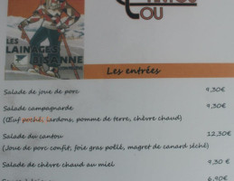 Lou Cantou menu