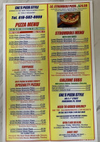 Sal's Pizza Style menu
