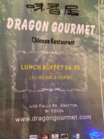 Dragon Gourmet menu