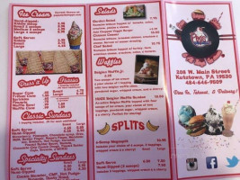 Pop's Malt Shoppe menu