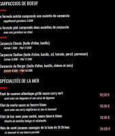 Kasino De Fréhel menu
