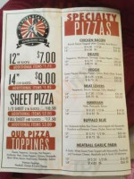 J D's Pizza menu