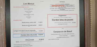 Restaurant au Pont d'Aspach menu