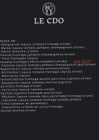 Pizzeria Le Cendrillon menu