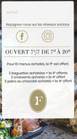 Boulangerie Feuillette menu