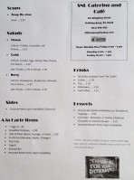 Snl Catering menu