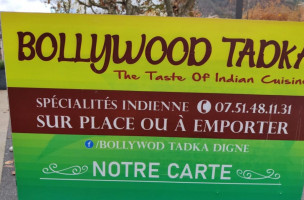 Bollywood Tadka menu