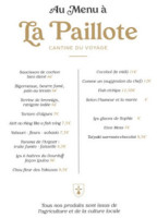 La Paillote Cantine Du Voyage menu