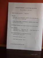 Biscuits Bakery menu