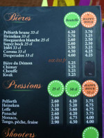 Chablis 2 menu