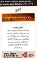 Athol House Of Pizza menu