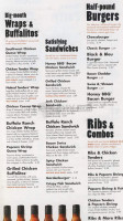 Buffalo Wild Wings Grill menu