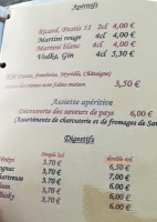 Les Chalets De L'armera menu