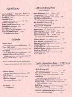 Bert's Steakhouse menu