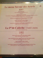 La Caleche Rmt Sarl menu