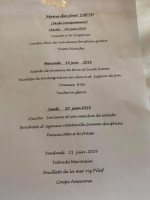 Restaurant Auberge du Cygne menu