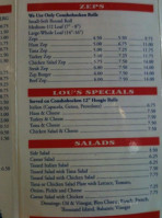 Lou's Sandwich Shop menu