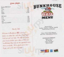 Bunkhouse Barbeque menu
