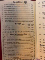 J J Chinese Cafe menu