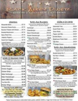 Back Alley Diner menu