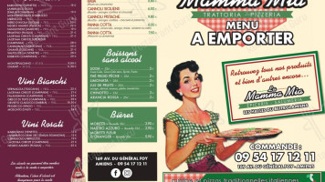 La Mamma Mia Trattoria-pizzeria menu