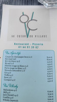Au Coeur Du Village menu