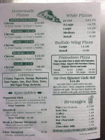 Rinaldi's Pizza Barn menu