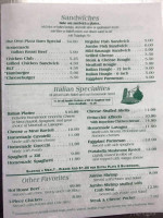 Rinaldi's Pizza Barn menu