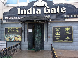 The India Gate outside