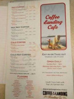 Coffee Landing Cafe menu