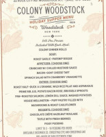 Colony Woodstock menu