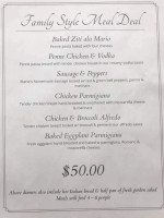 Mario's menu