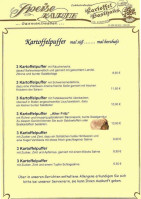 Kartoffel Gasthaus Cobbelsdorf menu
