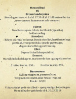 Breum Landevejskro menu