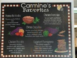 Carmine's Pizza Italian Take Out menu
