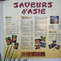 Saveurs D'asie menu