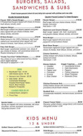Tony G's American Diner And Pizza Kitchen menu
