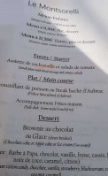 Le Montsorelli menu
