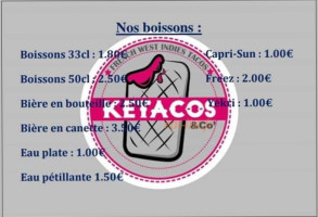 Ketacos Co menu