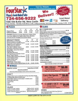 Four Star Pizza menu