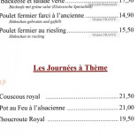 Auberge du Pfaffenschlick Carte