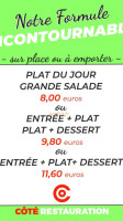 Côté Restauration menu