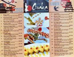 Osaka Steak House menu
