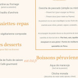 Du Côté Du Peyrou menu