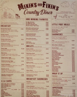 Mixin's N Fixin's Country Diner menu