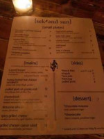 Sek'end Sun menu