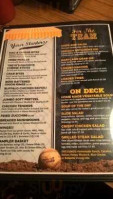 The Dugout Diner menu