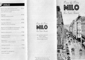 Milo menu