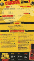 Buffalo Wild Wings menu