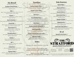 The Stratford Pub menu
